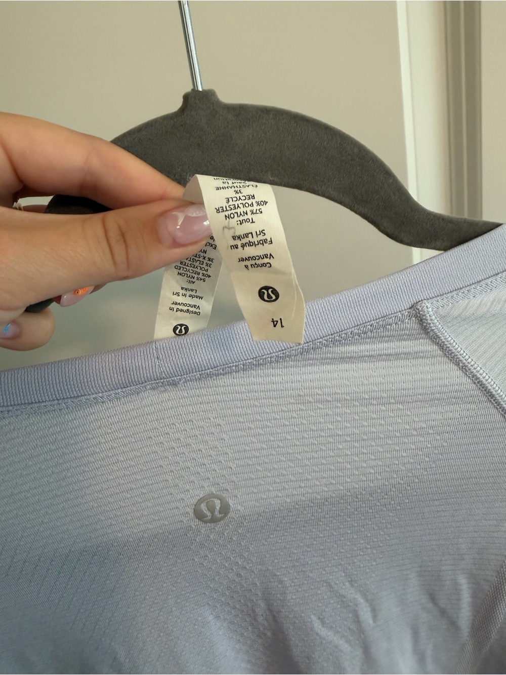 Lululemon Swiftly Tech Long Sleeve Size 14 Serene Blue - Picture 3 of 5